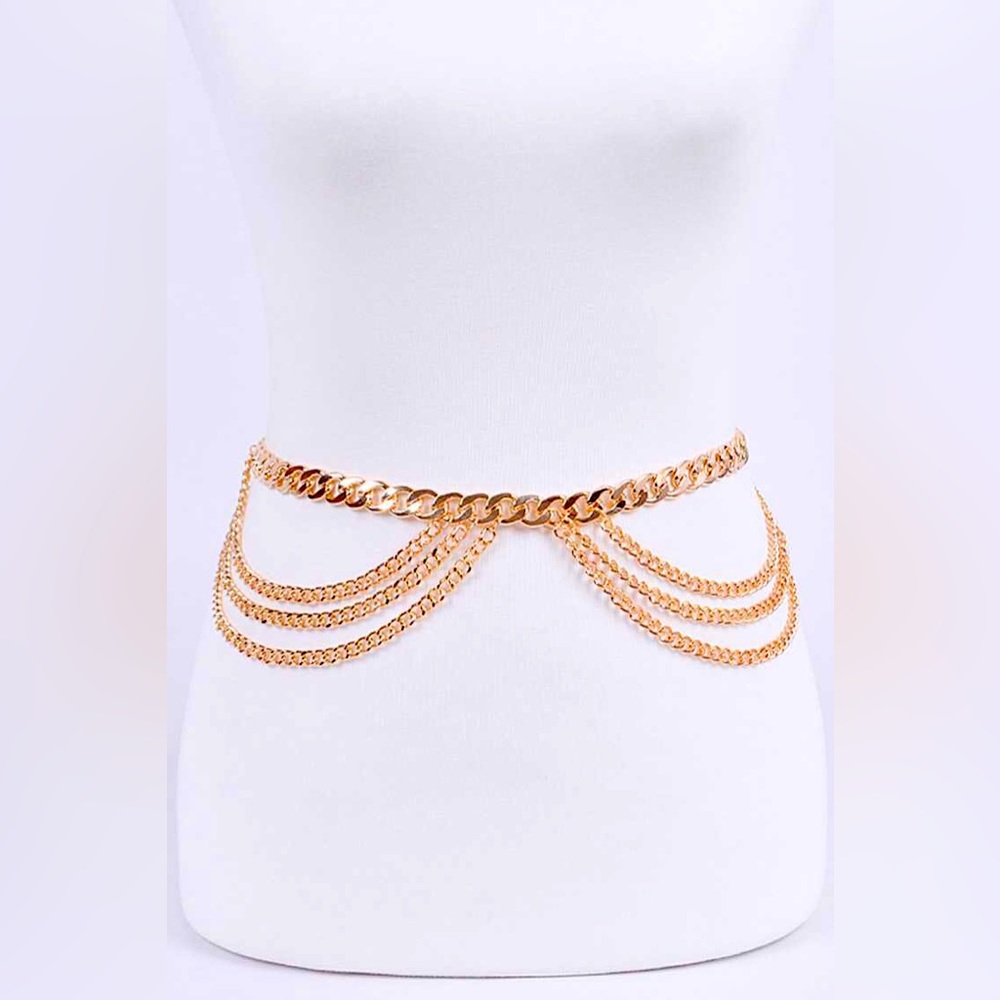 Chunky Draped Chain Adjustable Statement Belt